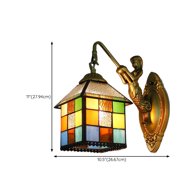 Colorful Glass Vanity Light Simple Wall Light Sconce for Washroom