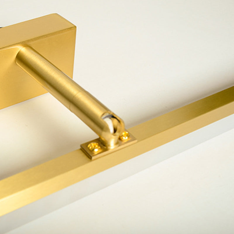 Contemporary Vanity Lights Streamlined LED Wall Light Fixtures with Brass for Bathroom