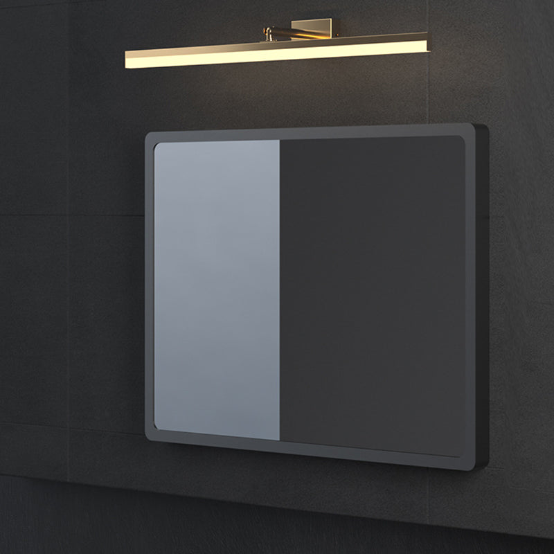 Contemporary Vanity Lights Streamlined LED Wall Light Fixtures with Brass for Bathroom