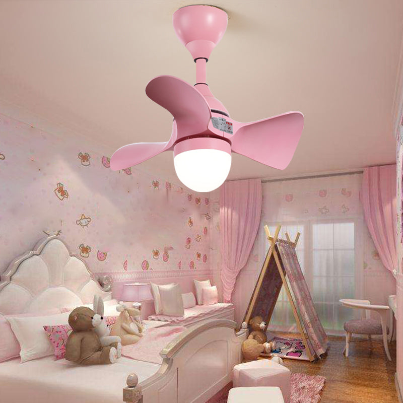 Nordic Style Metal Ceiling Fan Lamp Ball Shape Ceiling Fan Light for Bedroom