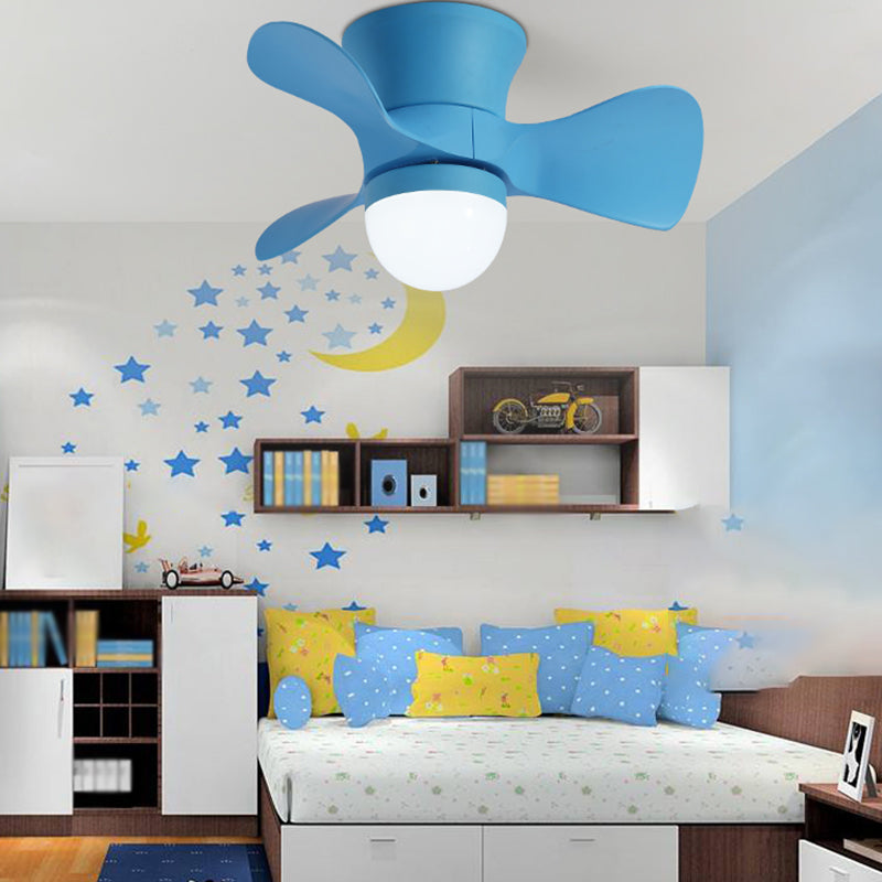 Nordic Style Ceiling Fan Lamp Ball Shape Ceiling Fan Light for Children's Room