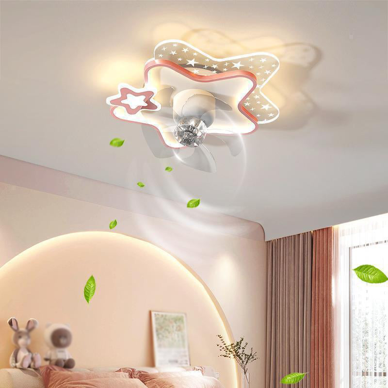 Cartoon Style Ceiling Fan Lamp Acrylic Ceiling Fan Light for Children's Room