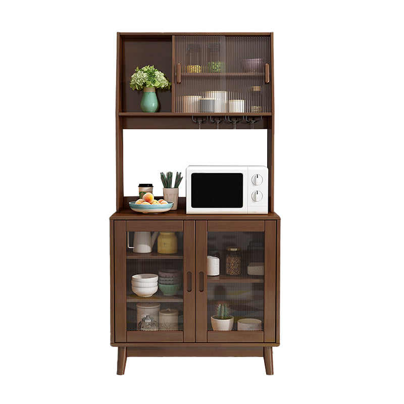 Modern Style Buffet Sideboard Solid Wood Sideboard with Cabinets