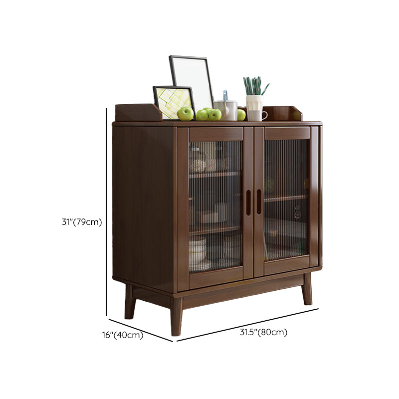 Modern Style Buffet Sideboard Solid Wood Sideboard with Cabinets