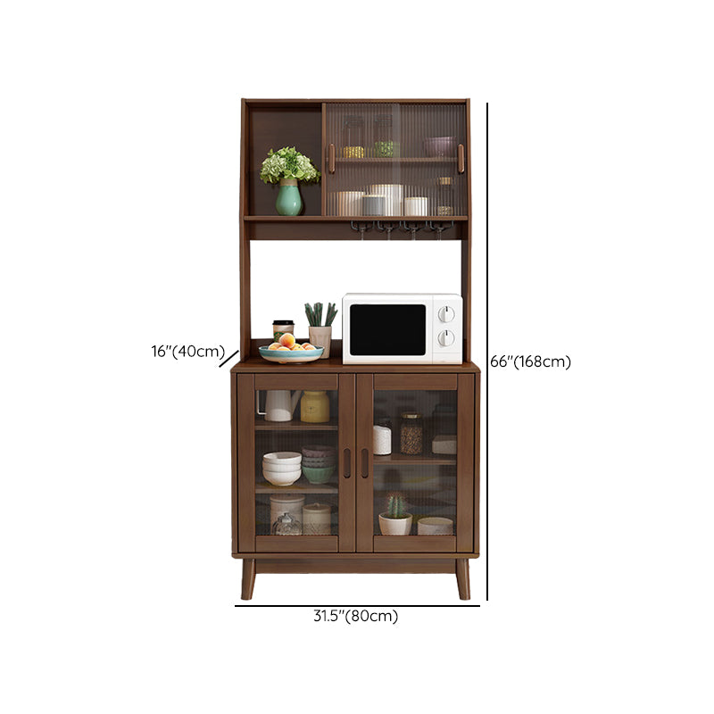 Modern Style Buffet Sideboard Solid Wood Sideboard with Cabinets