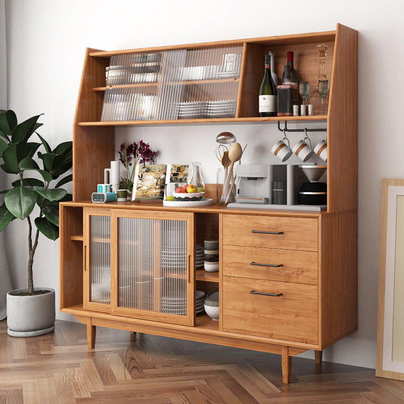 Modern Buffet Sideboard Solid Wood Sideboard with Cabinets and Cabinets