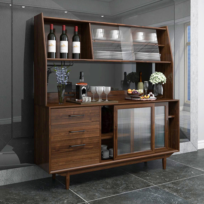 Modern Buffet Sideboard Solid Wood Sideboard with Cabinets and Cabinets