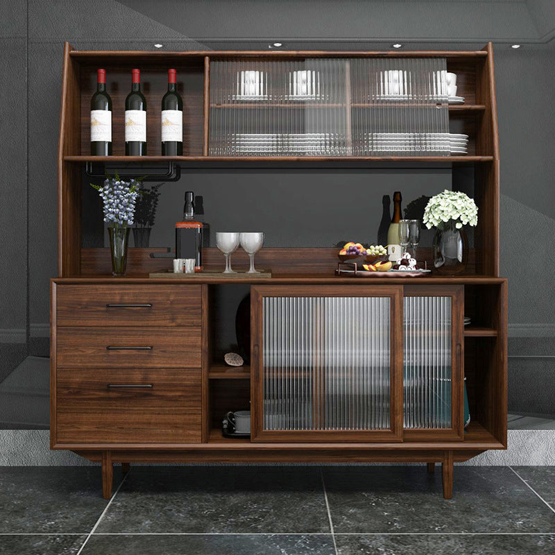 Modern Buffet Sideboard Solid Wood Sideboard with Cabinets and Cabinets