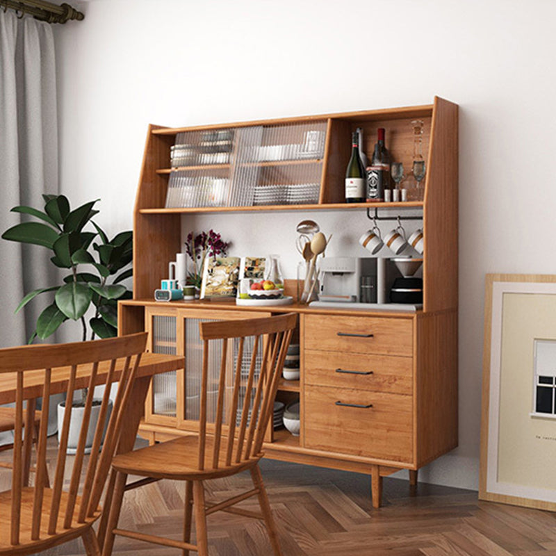 Modern Buffet Sideboard Solid Wood Sideboard with Cabinets and Cabinets