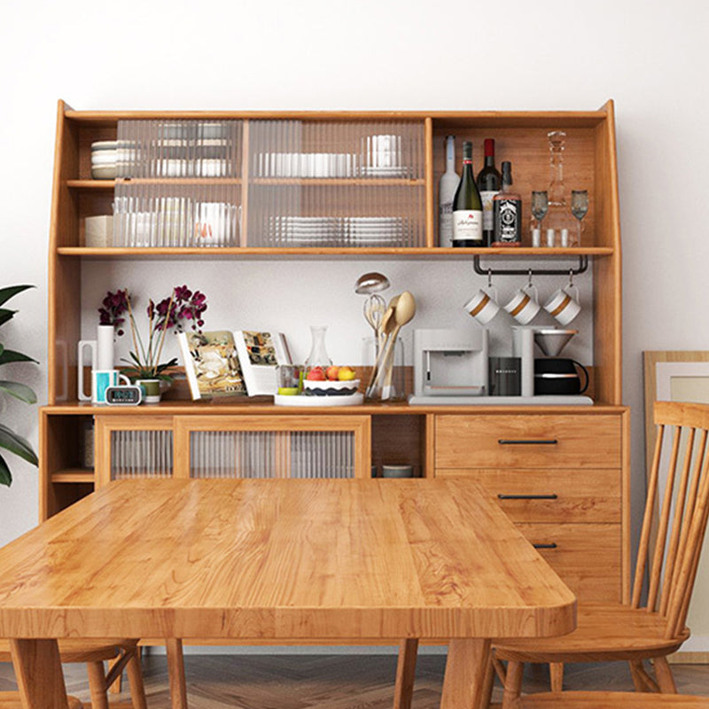 Modern Buffet Sideboard Solid Wood Sideboard with Cabinets and Cabinets