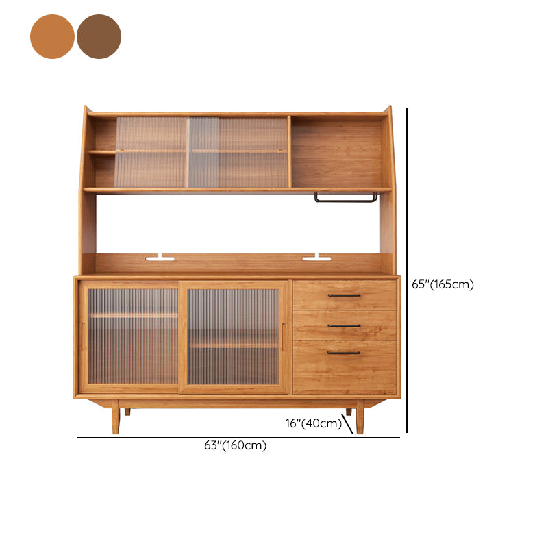 Modern Buffet Sideboard Solid Wood Sideboard with Cabinets and Cabinets