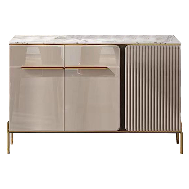 Contemporary Buffet Sideboard Stone Sideboard with Cabinets and Drawers