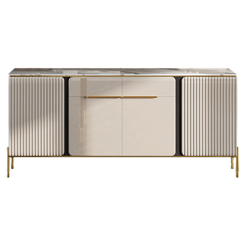 Contemporary Buffet Sideboard Stone Sideboard with Cabinets and Drawers