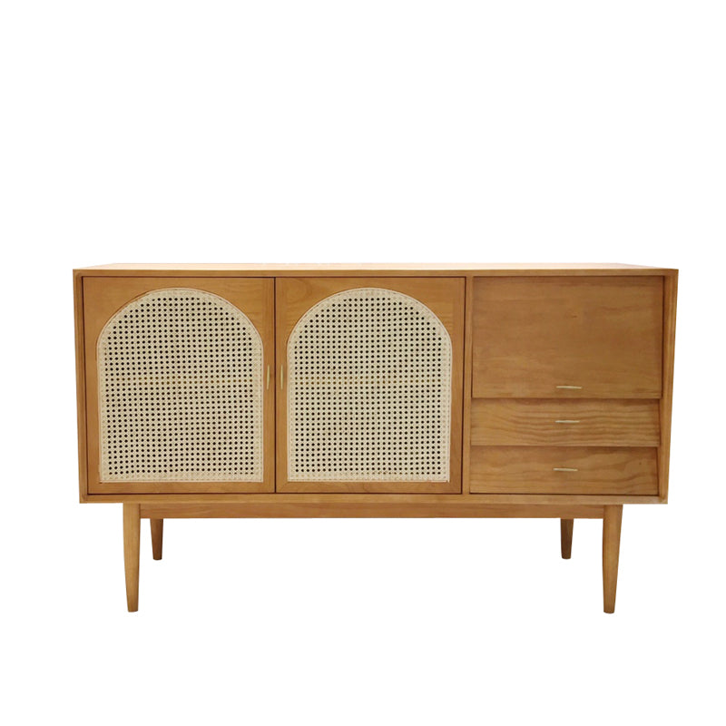 Modern Sideboard Buffet Cabinets Drawers and Doors Pine Buffet Sideboard