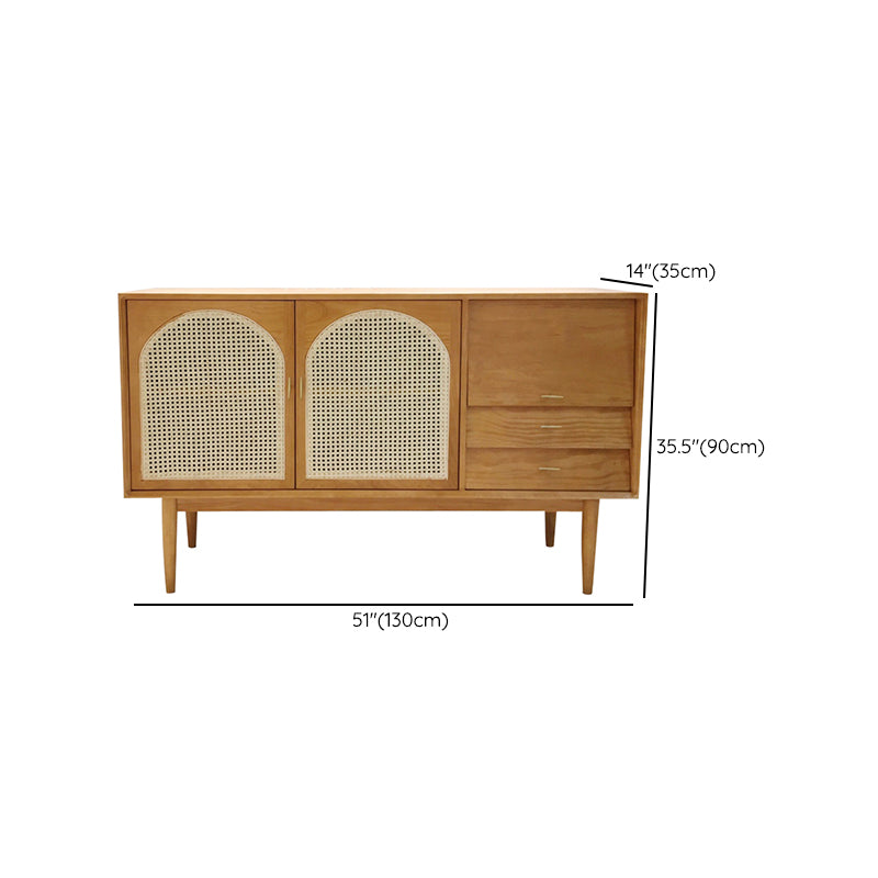 Modern Sideboard Buffet Cabinets Drawers and Doors Pine Buffet Sideboard