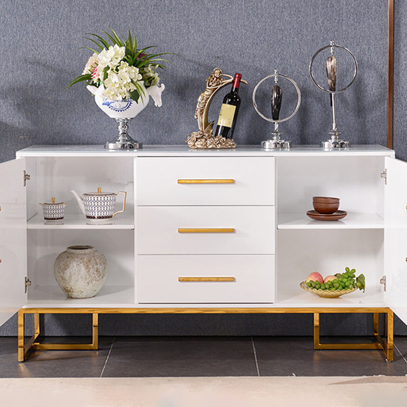 Glam Sideboard Buffet 2 Doors and 3 Drawers Cabinets Buffet Sideboard