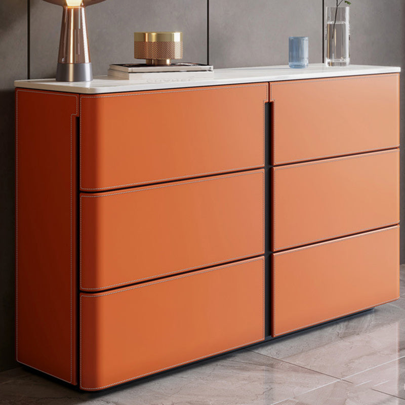 Contemporary Style Dining Buffet Stone Sideboard with Drawers