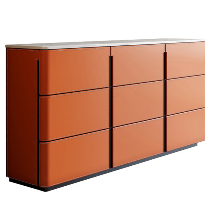 Contemporary Style Dining Buffet Stone Sideboard with Drawers