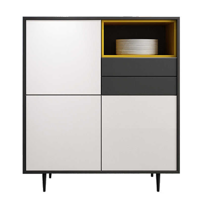 Contemporary Dining Buffet Wood Sideboard with Drawers and Cabinets