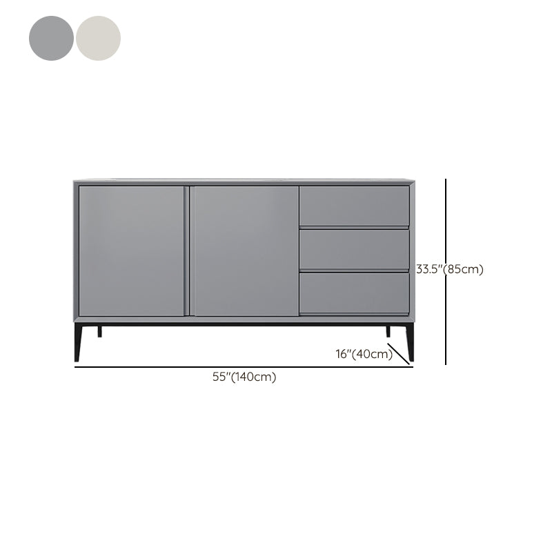 Glam Sideboard Buffet 3 Drawers and 2 Doors Cabinets Buffet Sideboard