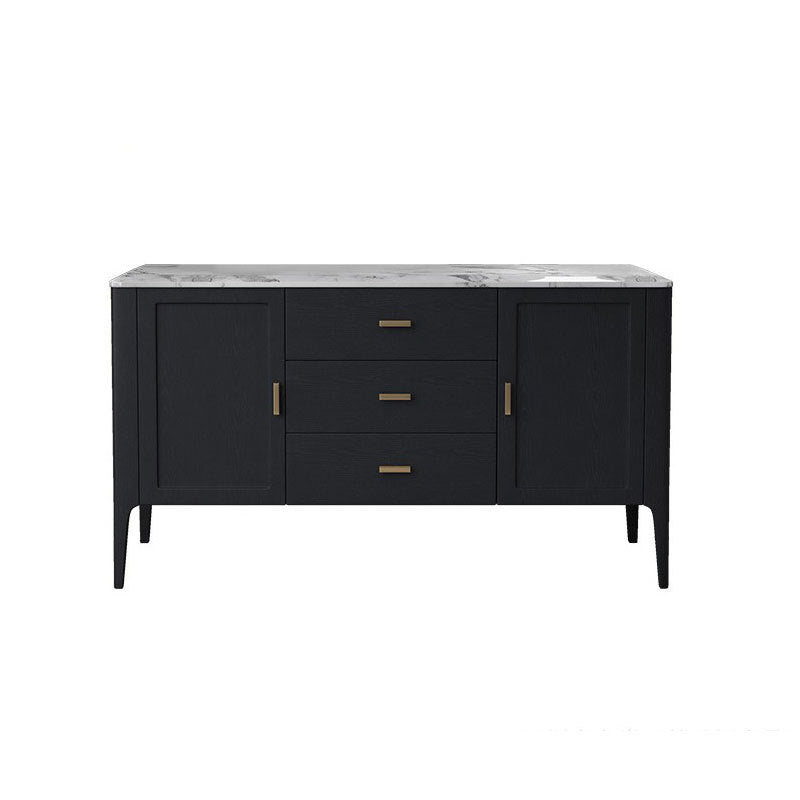 Modern Dining Buffet Stone Sideboard with Cabinets and Drawers