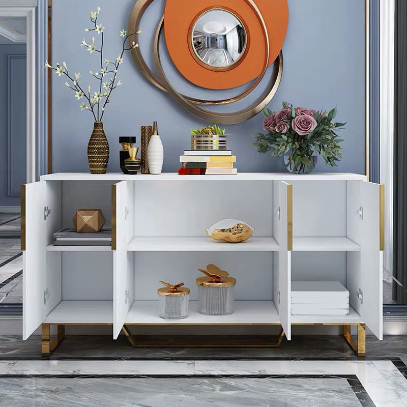 Glam Buffet Sideboard Cabinets Mirrored 4 Doors Dining Buffet