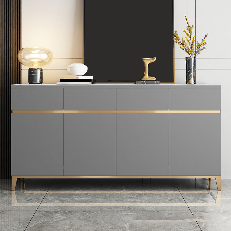 Modern Style Dining Buffet Stone Sideboard Table with Cabinets and Drawers