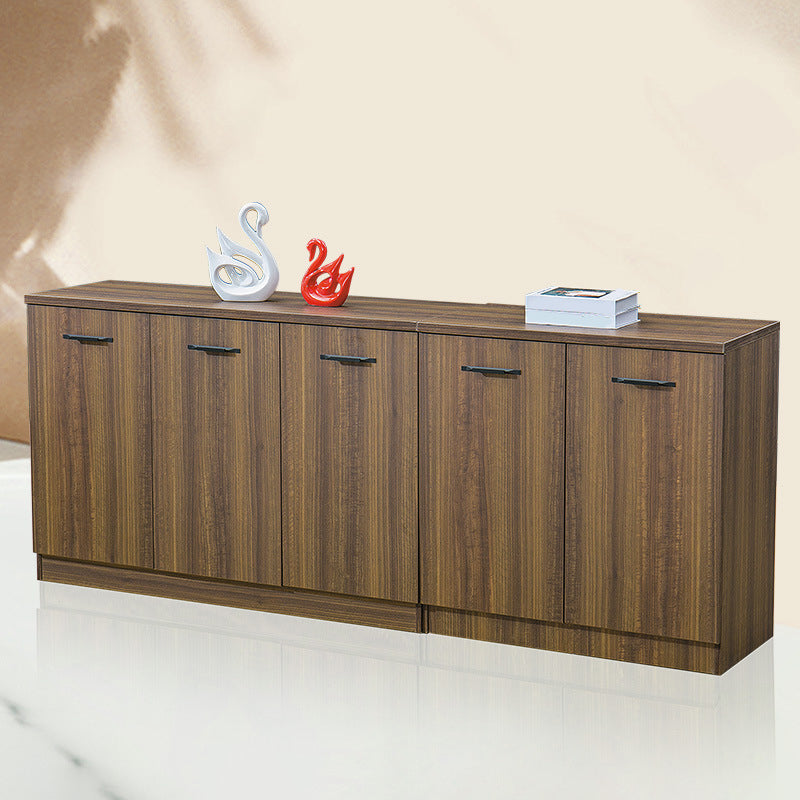 Contemporary Dining Buffet Wood Sideboard Table in Walnut Finish