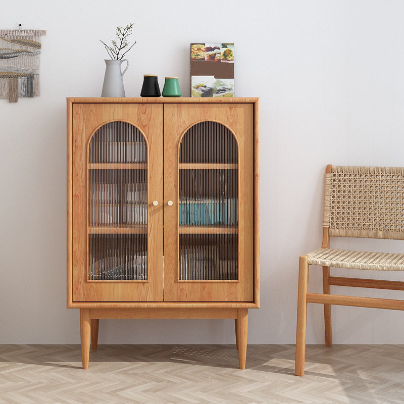 Contemporary Dining Buffet Solid Wood 42"H Sideboard Table with Cabinets