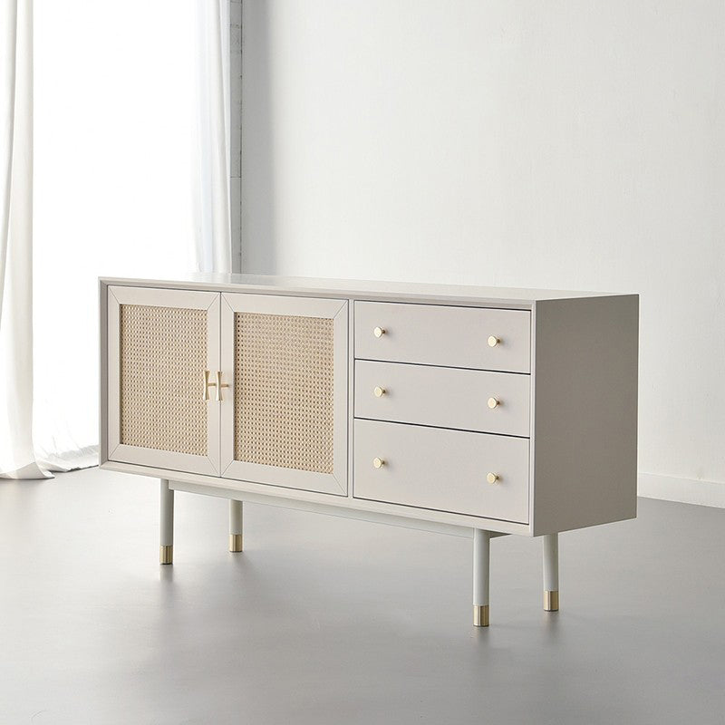 Modern Dining Buffet Solid Wood Sideboard Table with Cabinets and Drawers