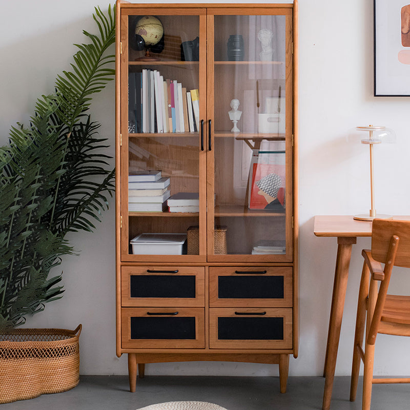 Modern Sideboard Table Solid Wood 70"H Dining Buffet with Cabinets and Drawers