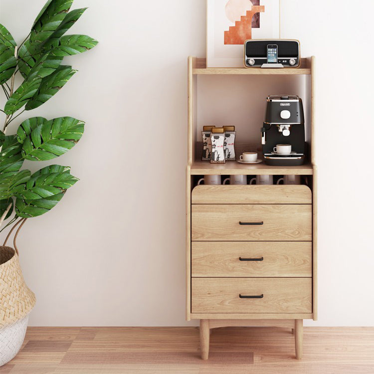 Wooden Side Board Modern Minimalist Home Open Sideboard with Drawers