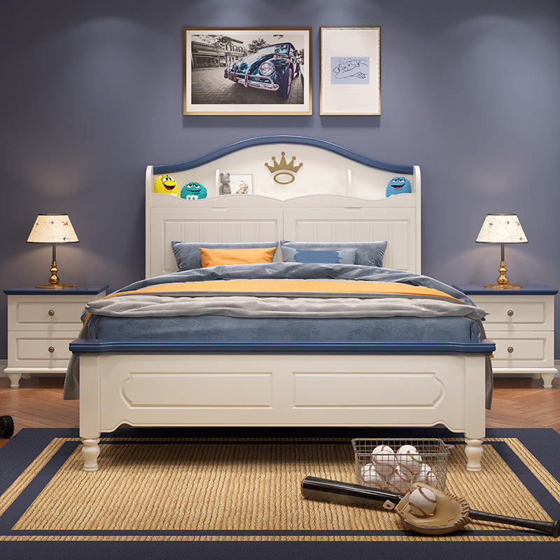 Modern & Contemporary Solid Wood Headboard Sports Panel Headboard Bed