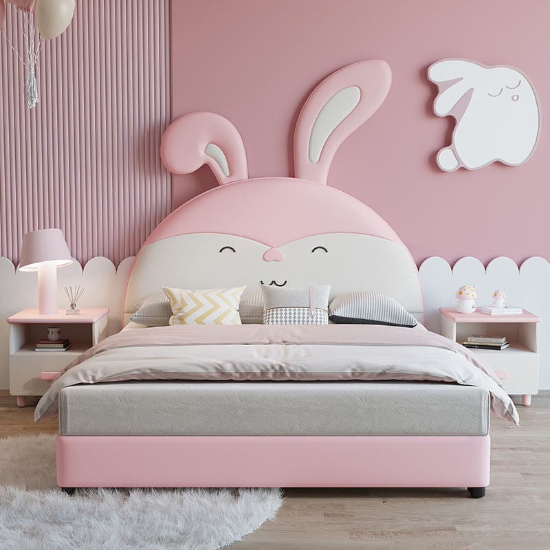 Modern and Contemporary Upholstered Panel Headboard Animals Bed