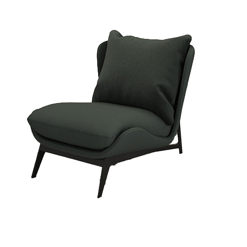 Armless Fixed Back Lounge Chair Living Room Chair with Black Legs