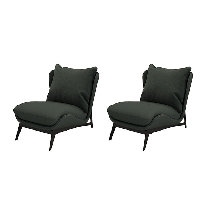 Armless Fixed Back Lounge Chair Living Room Chair with Black Legs