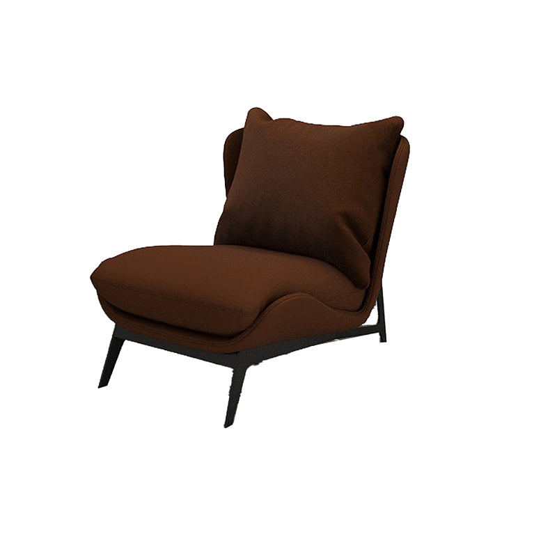 Armless Fixed Back Lounge Chair Living Room Chair with Black Legs