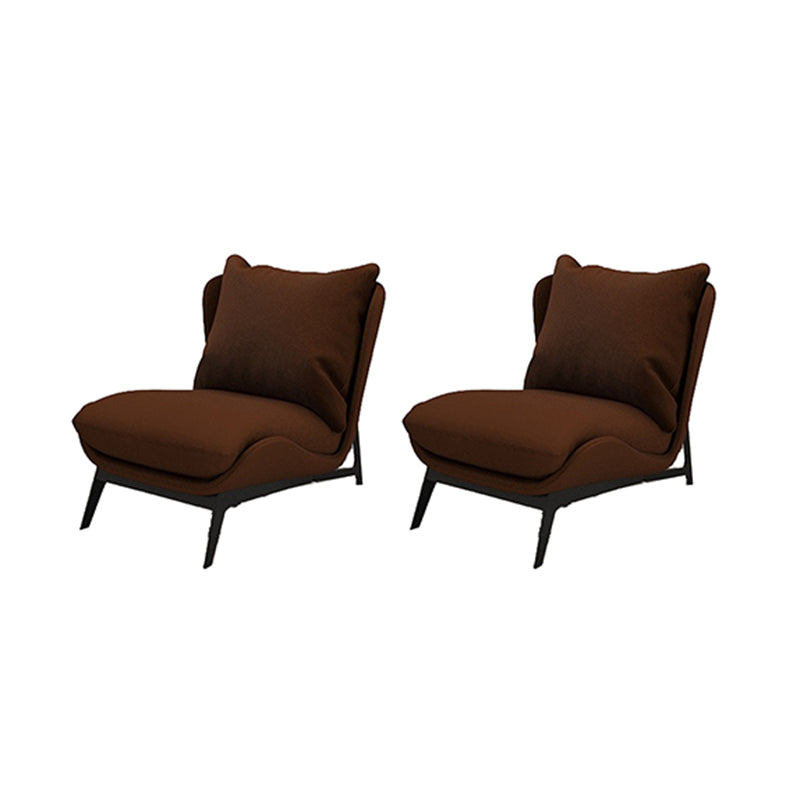 Armless Fixed Back Lounge Chair Living Room Chair with Black Legs