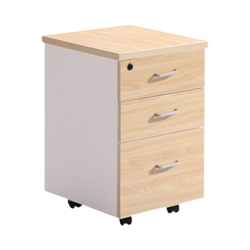 Nordic Style Vertical Filing Cabinet Wood Filing Cabinet with Wheels