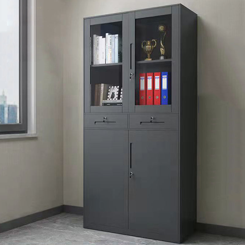 Modern File Cabinet Solid Color Vertical Metal File Cabinet with Storage Shelves