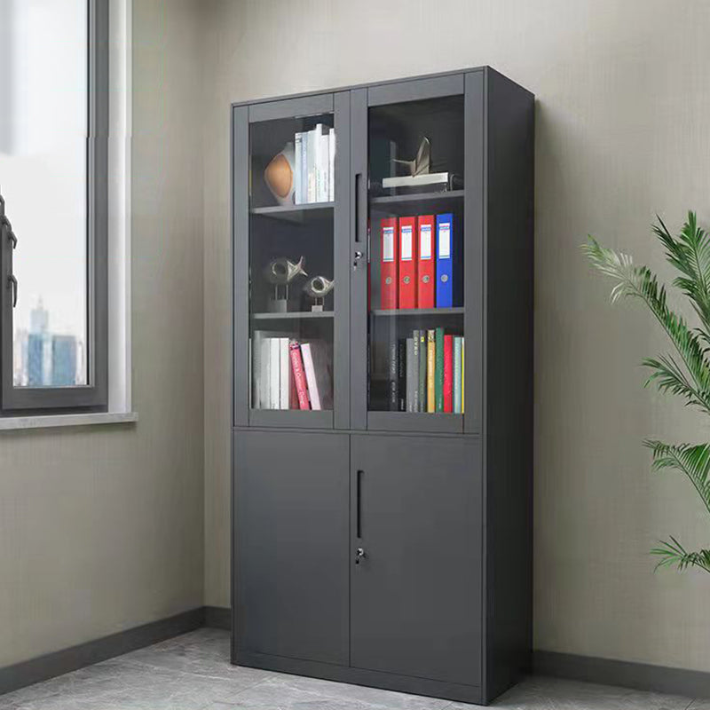 Modern File Cabinet Solid Color Vertical Metal File Cabinet with Storage Shelves