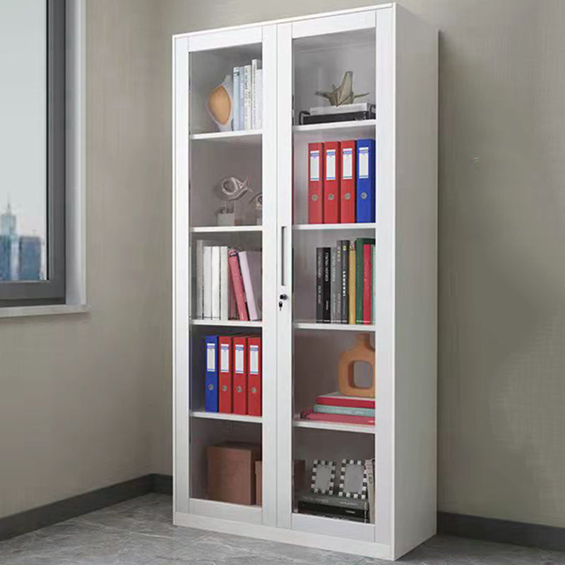 Modern File Cabinet Solid Color Vertical Metal File Cabinet with Storage Shelves