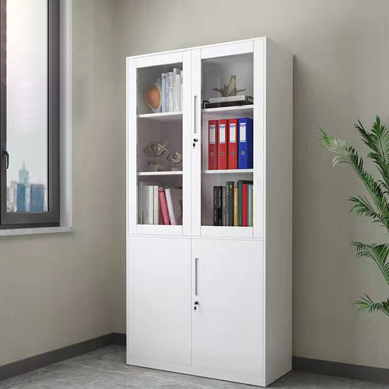 Modern File Cabinet Solid Color Vertical Metal File Cabinet with Storage Shelves