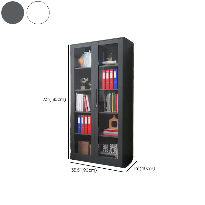 Modern File Cabinet Solid Color Vertical Metal File Cabinet with Storage Shelves