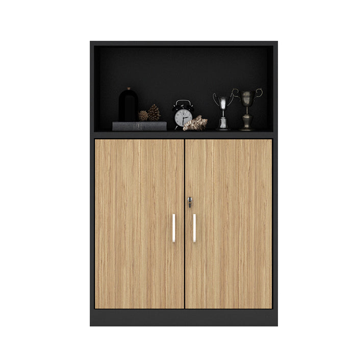 Nordic Style File Cabinets Solid Wood Horizontal File Cabinet with Key Lock Office