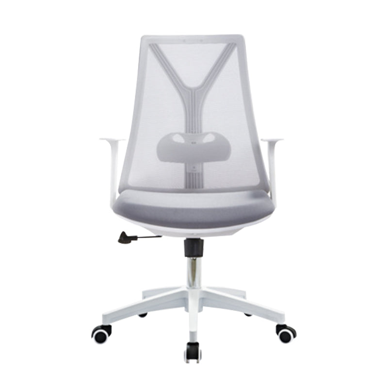 Modern Desk Chair Mesh Computer Chair Mid-Back Chair with Fixed Arm