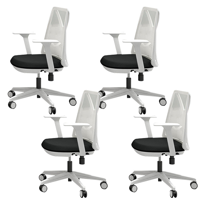 Modern Desk Chair Mesh Computer Chair Mid-Back Chair with Fixed Arm