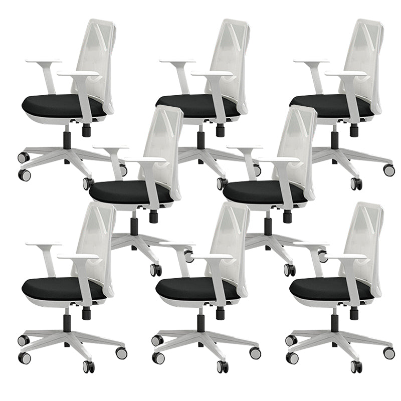 Modern Desk Chair Mesh Computer Chair Mid-Back Chair with Fixed Arm