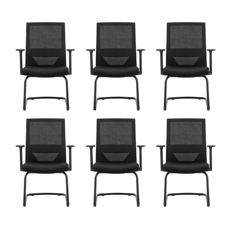 Contemporary Microfiber Chair Conference High Back Arm Chair