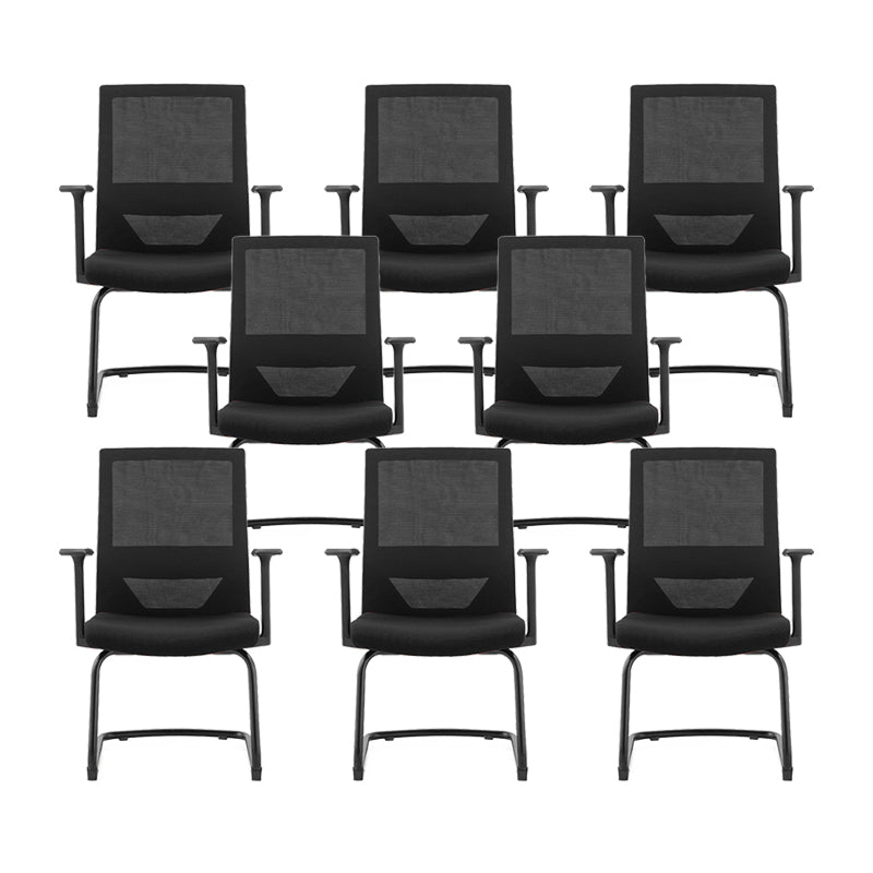 Contemporary Microfiber Chair Conference High Back Arm Chair